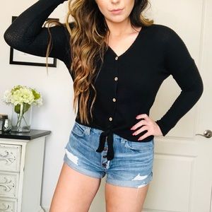 Love Marks Black Thermal Top